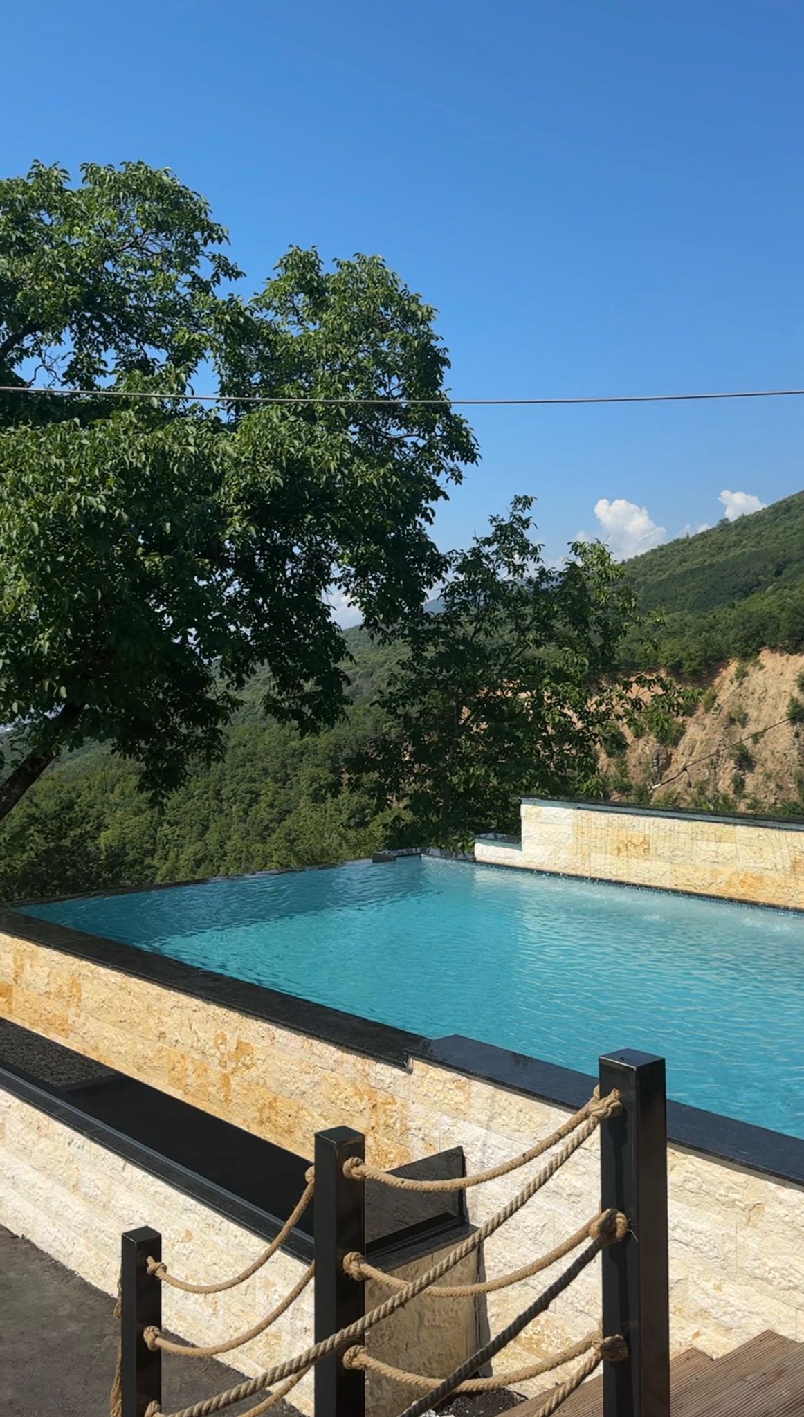 Pool and mountain view at Villa Lavanda